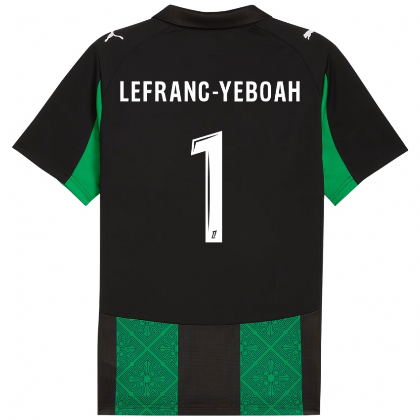 נשים דייבי לפרנץ-יבואה #1 שחור ירוק הרחק ג'רזי 2025/26 חולצה קצרה