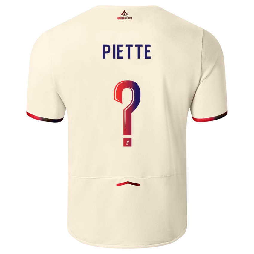 נשים Déborah Piette #0 לבן שמנת אדום הרחק ג'רזי 2025/26 חולצה קצרה