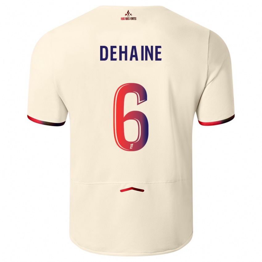 נשים אקסל דהאין #6 לבן שמנת אדום הרחק ג'רזי 2025/26 חולצה קצרה