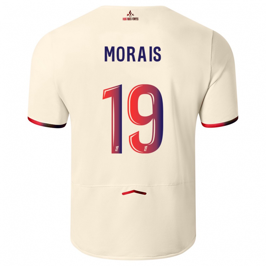 נשים טיאגו מוראיס #19 לבן שמנת אדום הרחק ג'רזי 2025/26 חולצה קצרה