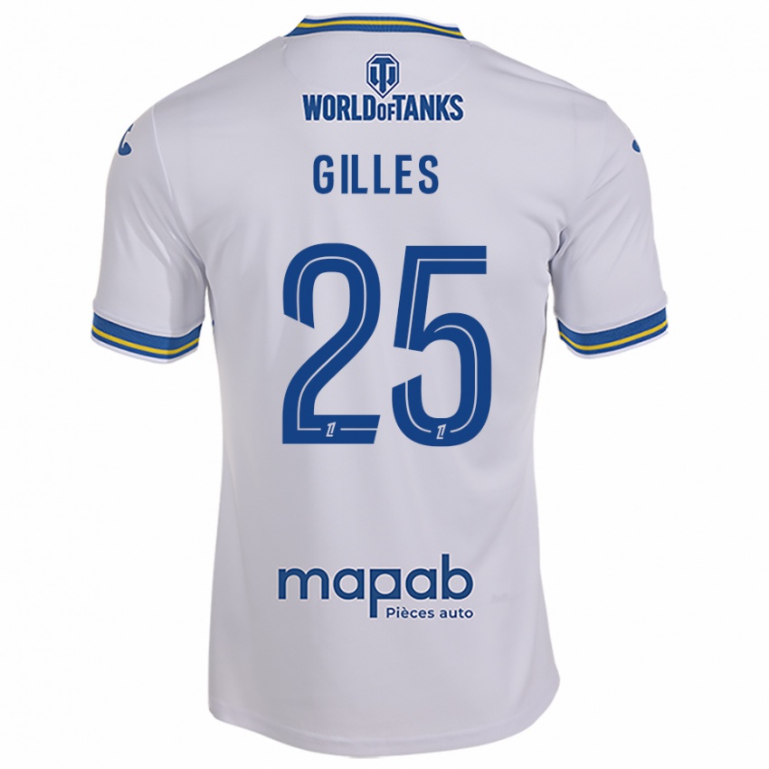 נשים Elodie Gilles #25 לבן תכלת הרחק ג'רזי 2025/26 חולצה קצרה