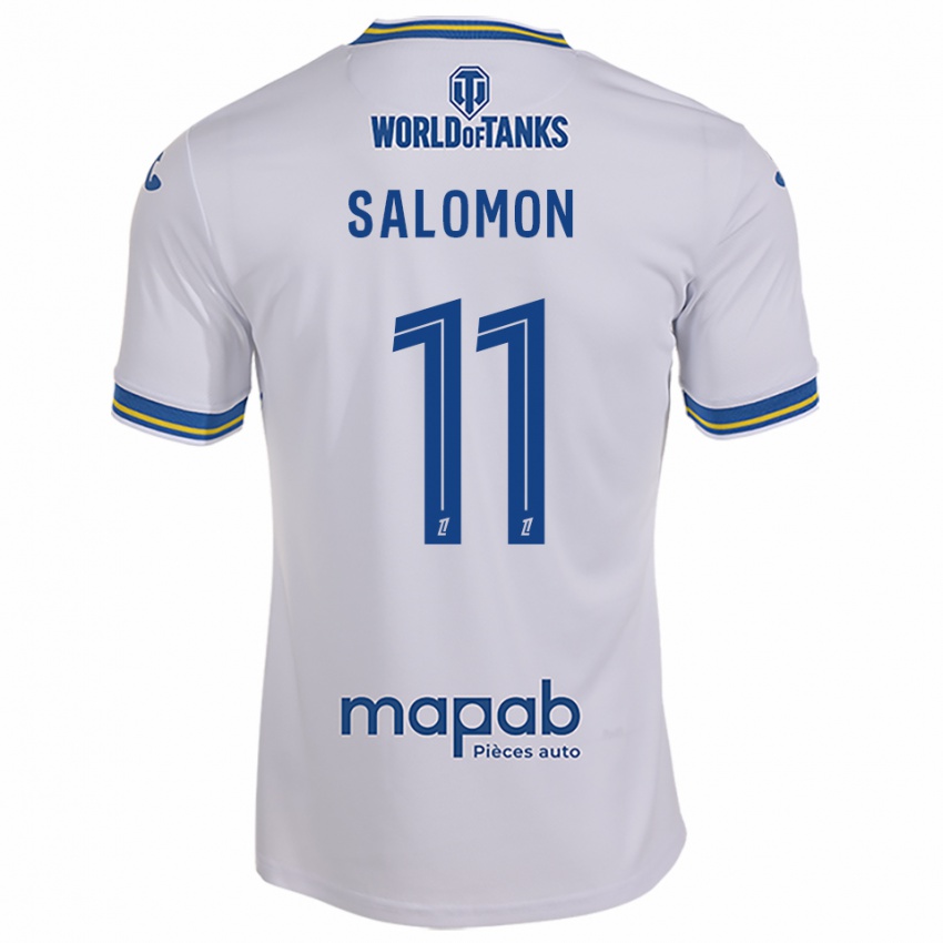 נשים Enzo Salomon #11 לבן תכלת הרחק ג'רזי 2025/26 חולצה קצרה