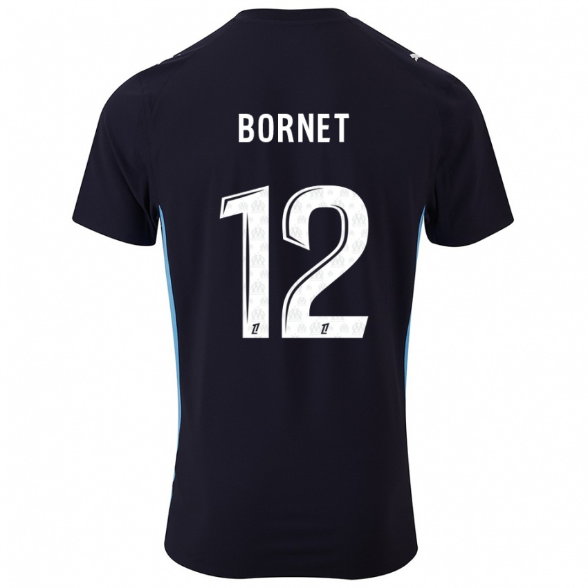 נשים Camille Bornet #12 שחור תכלת הרחק ג'רזי 2025/26 חולצה קצרה