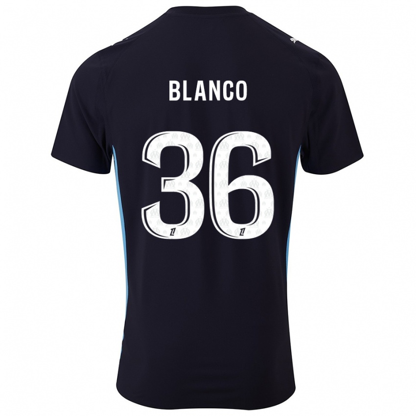 נשים רובן בלנקו #36 שחור תכלת הרחק ג'רזי 2025/26 חולצה קצרה