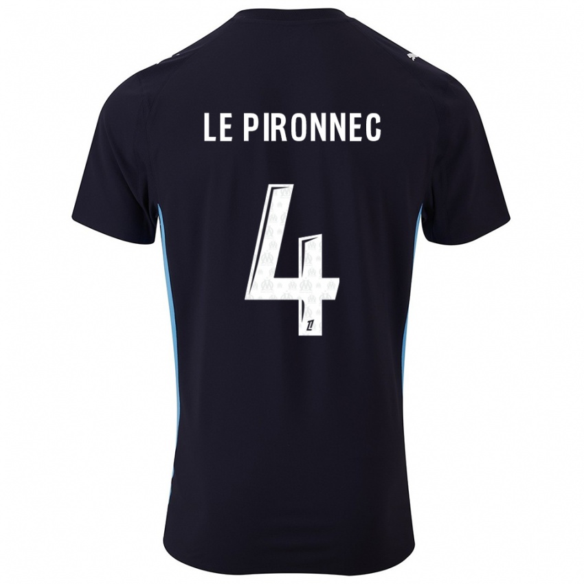 נשים Kélian Le Pironnec #4 שחור תכלת הרחק ג'רזי 2025/26 חולצה קצרה