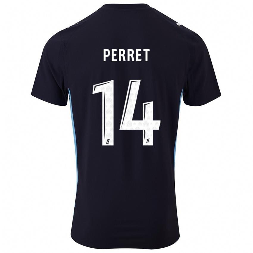 נשים ג'ני פרט #14 שחור תכלת הרחק ג'רזי 2025/26 חולצה קצרה