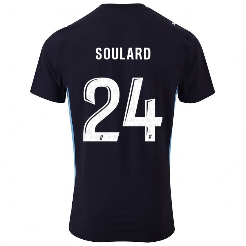 נשים אמנדין סולארד #24 שחור תכלת הרחק ג'רזי 2025/26 חולצה קצרה