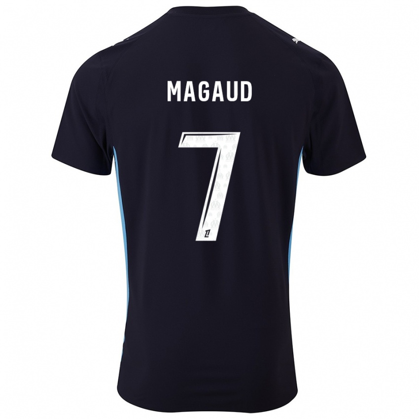 נשים Kyle Magaud #7 שחור תכלת הרחק ג'רזי 2025/26 חולצה קצרה