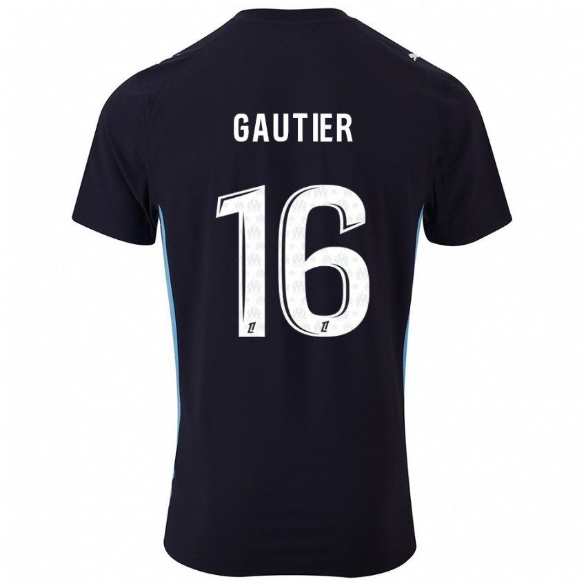 נשים Elisa Gautier #16 שחור תכלת הרחק ג'רזי 2025/26 חולצה קצרה