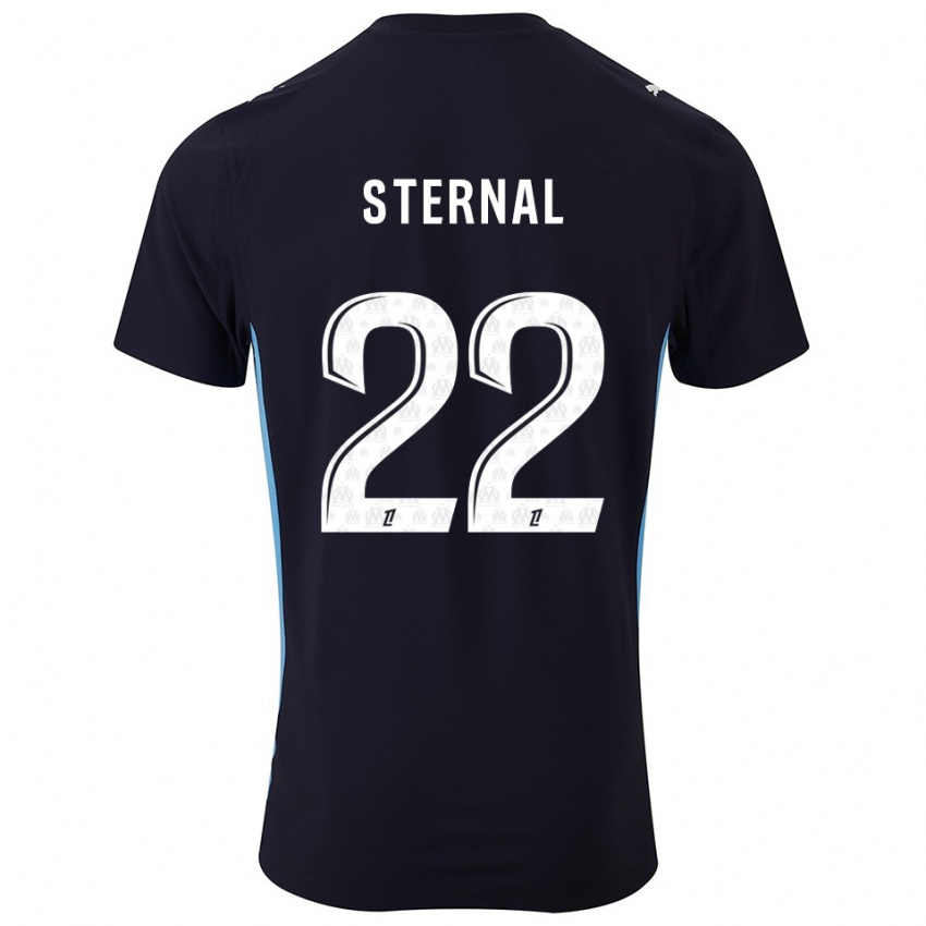 נשים Enzo Sternal #22 שחור תכלת הרחק ג'רזי 2025/26 חולצה קצרה