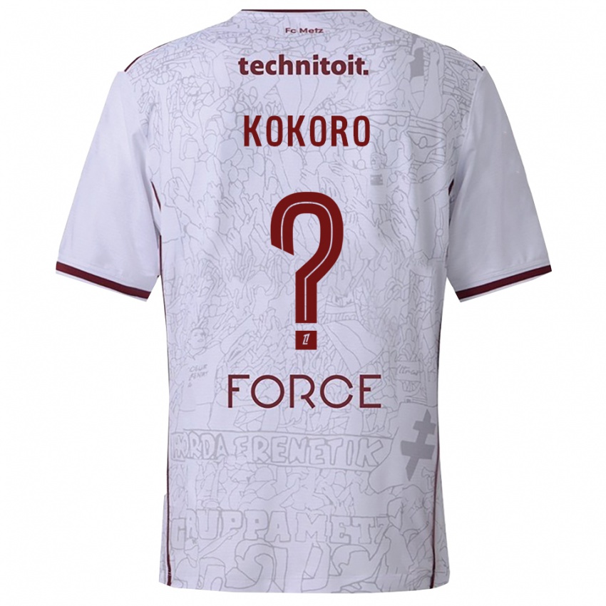 נשים Clarence Kokoro #0 לבן בורדו הרחק ג'רזי 2025/26 חולצה קצרה