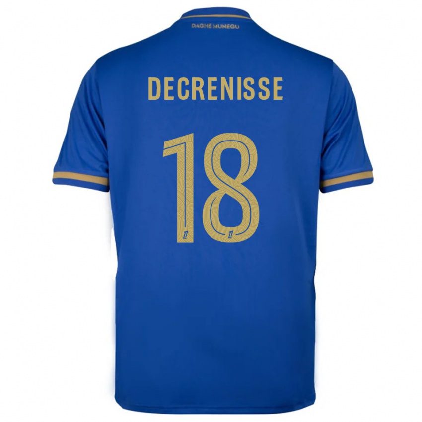 נשים Axel Decrenisse #18 כחול זהב הרחק ג'רזי 2025/26 חולצה קצרה
