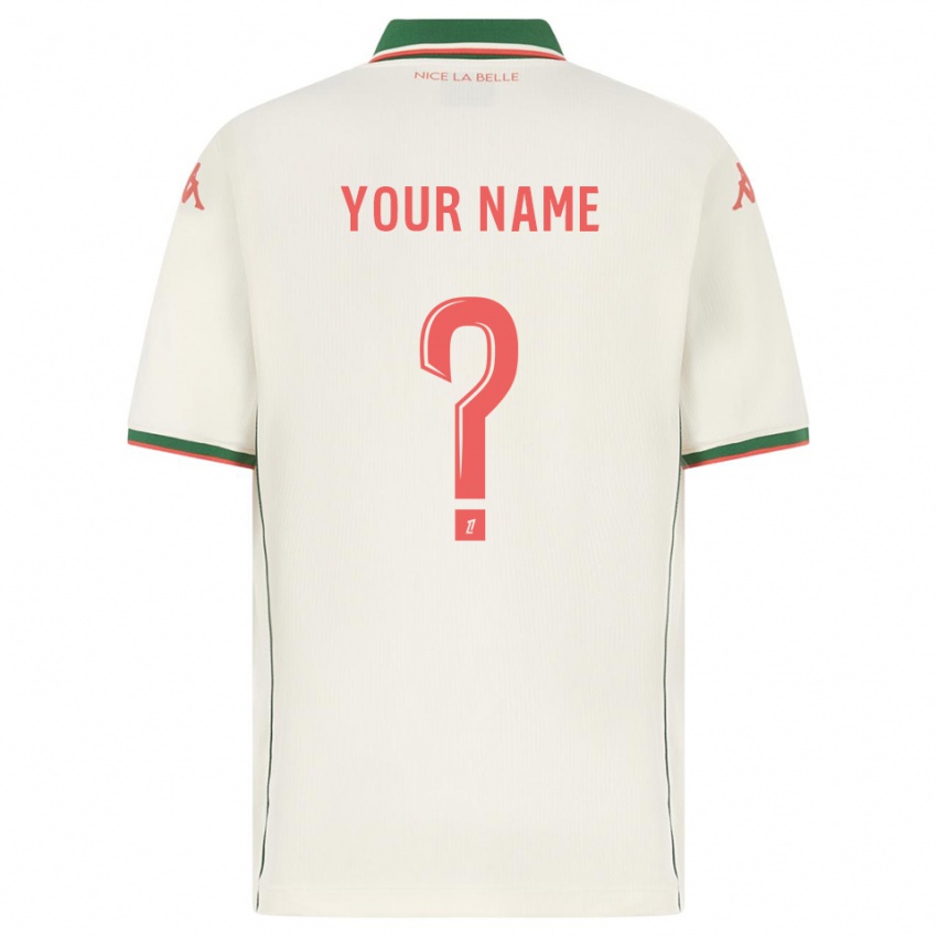 נשים השם שלך #0 לבן ירוק הרחק ג'רזי 2025/26 חולצה קצרה