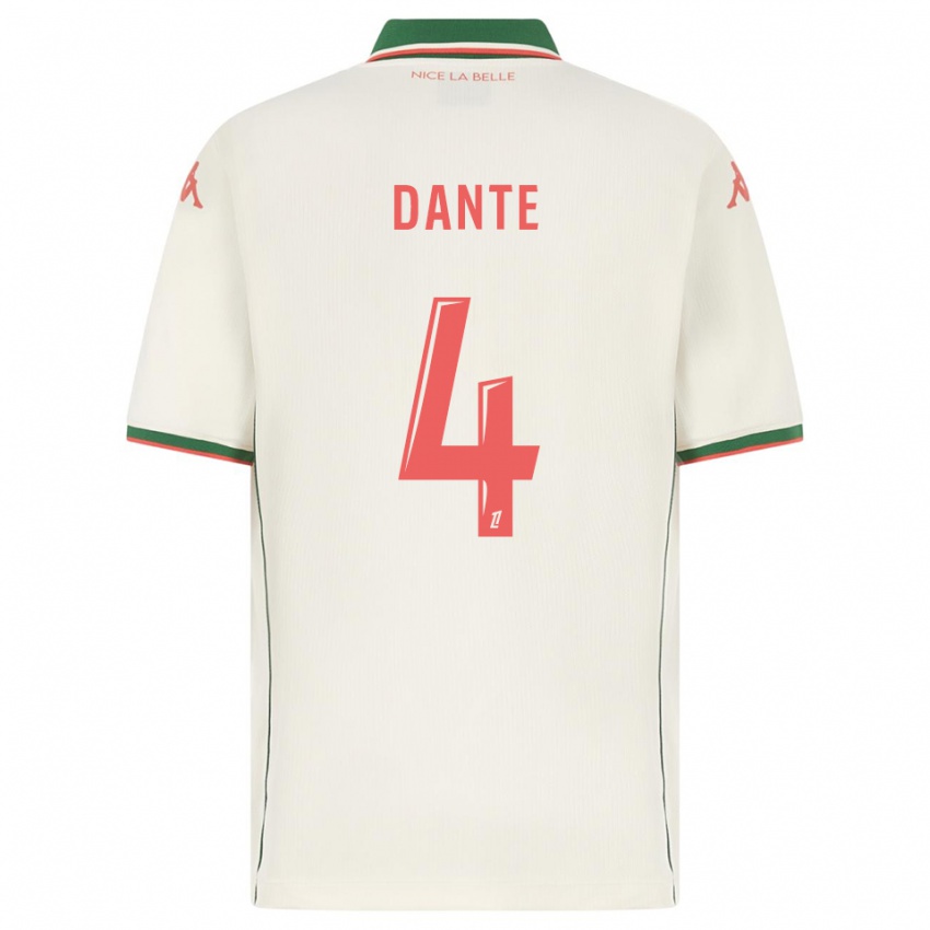 נשים Dante #4 לבן ירוק הרחק ג'רזי 2025/26 חולצה קצרה