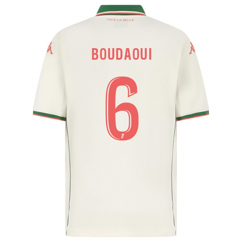 נשים הישאם בודאווי #6 לבן ירוק הרחק ג'רזי 2025/26 חולצה קצרה