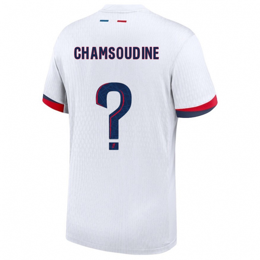 נשים חנה חמסודין #0 לבן אדום הרחק ג'רזי 2025/26 חולצה קצרה