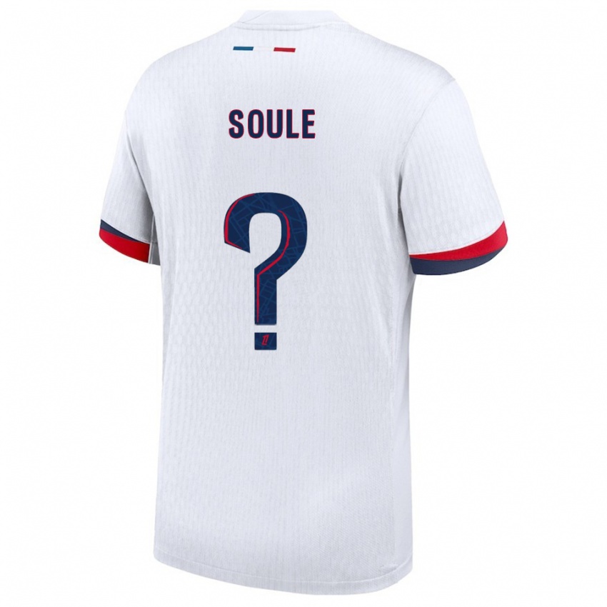 נשים Chams Soule #0 לבן אדום הרחק ג'רזי 2025/26 חולצה קצרה