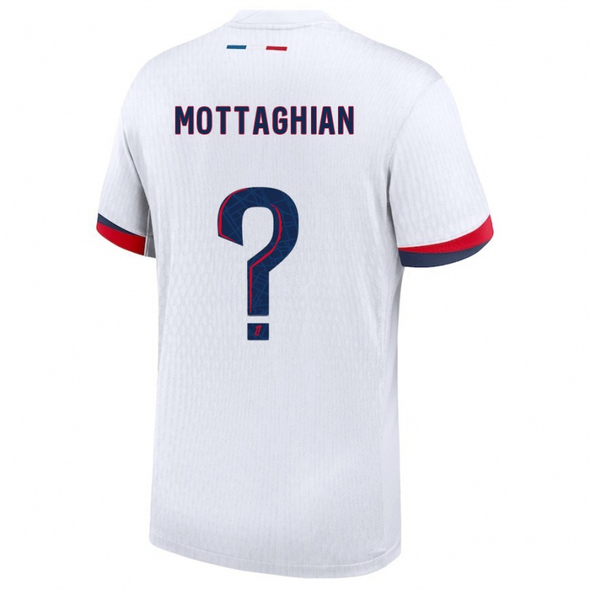 נשים Keyvan Mottaghian #0 לבן אדום הרחק ג'רזי 2025/26 חולצה קצרה