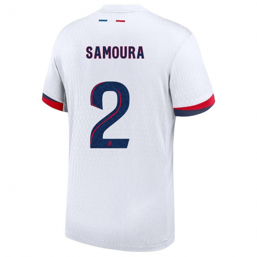 נשים טיניבה סמורה #2 לבן אדום הרחק ג'רזי 2025/26 חולצה קצרה