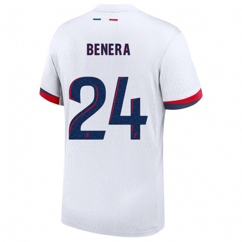 נשים התינוק ג'ורדי בנרה #24 לבן אדום הרחק ג'רזי 2025/26 חולצה קצרה