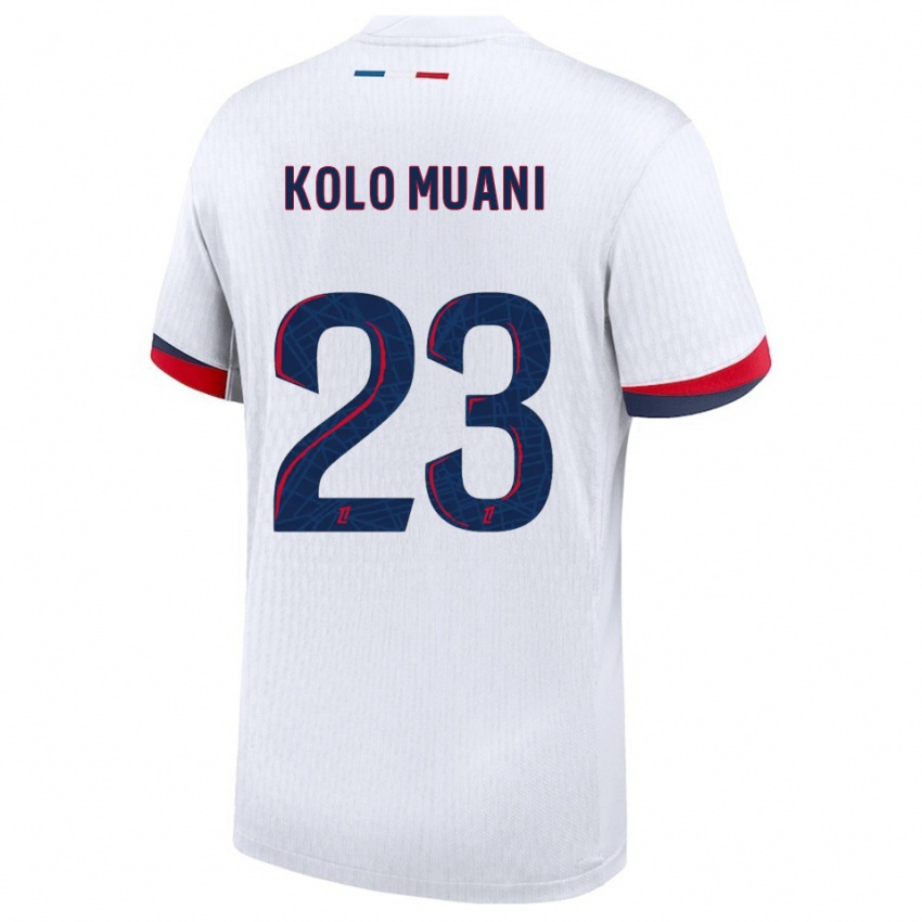 נשים רנדאל קולו מואני #23 לבן אדום הרחק ג'רזי 2025/26 חולצה קצרה