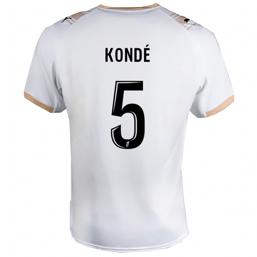 נשים Jean-Charles Kondé #5 לבן שחור הרחק ג'רזי 2025/26 חולצה קצרה