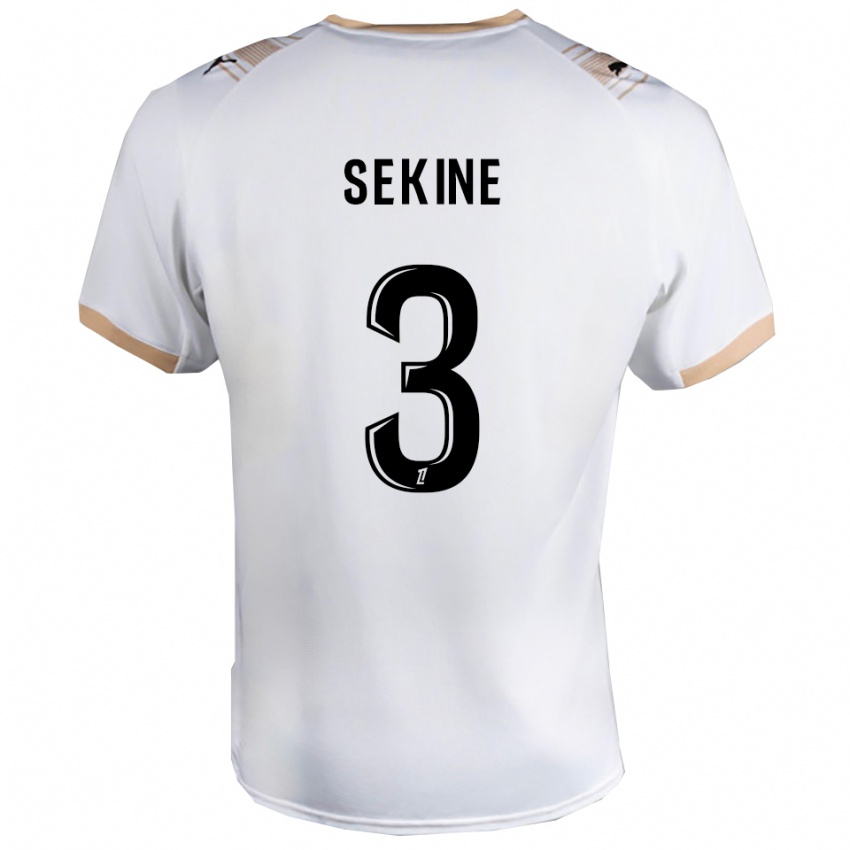 נשים Hiroki Sekine #3 לבן שחור הרחק ג'רזי 2025/26 חולצה קצרה