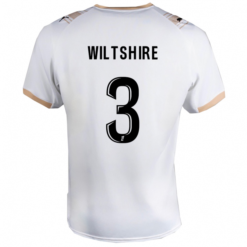 נשים טירני וילטשייר #3 לבן שחור הרחק ג'רזי 2025/26 חולצה קצרה