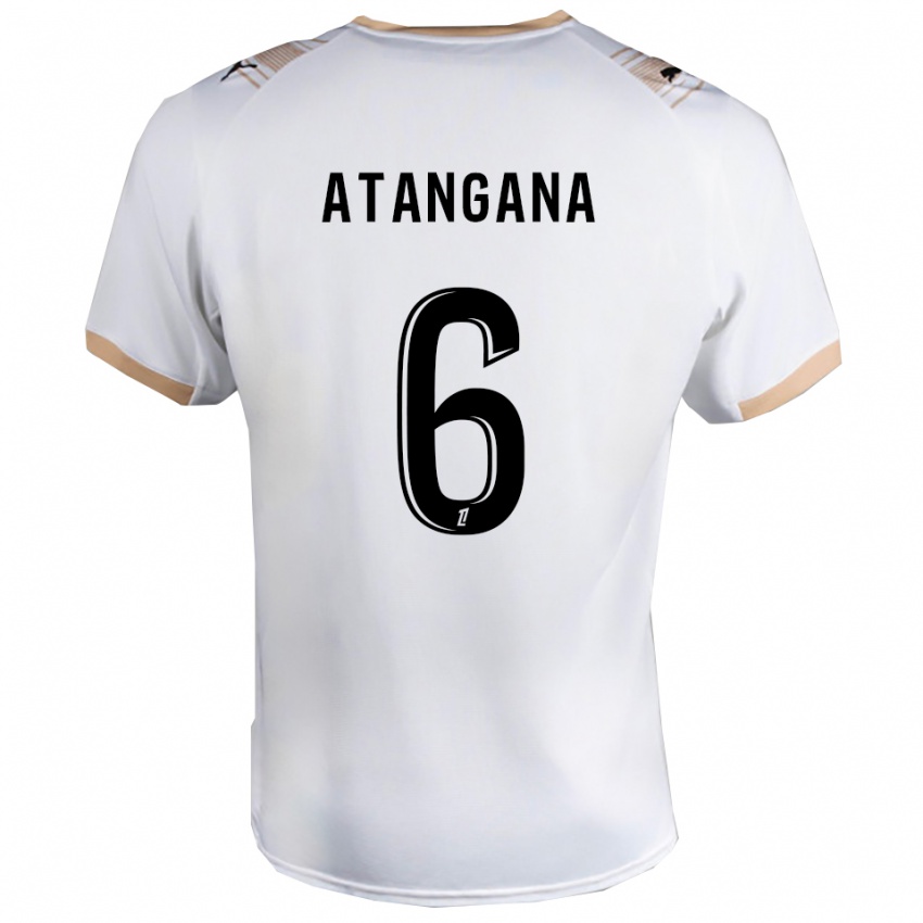 נשים ולנטין אטאנגנה #6 לבן שחור הרחק ג'רזי 2025/26 חולצה קצרה