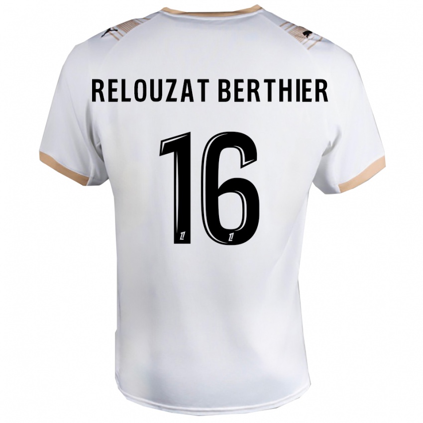 נשים Maxime Relouzat Berthier #16 לבן שחור הרחק ג'רזי 2025/26 חולצה קצרה