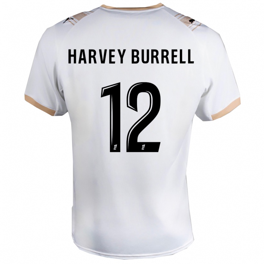 נשים William Harvey Burrell #12 לבן שחור הרחק ג'רזי 2025/26 חולצה קצרה