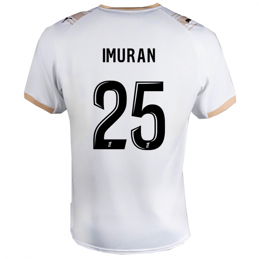 נשים רופאת אדניקה אימוראן #25 לבן שחור הרחק ג'רזי 2025/26 חולצה קצרה