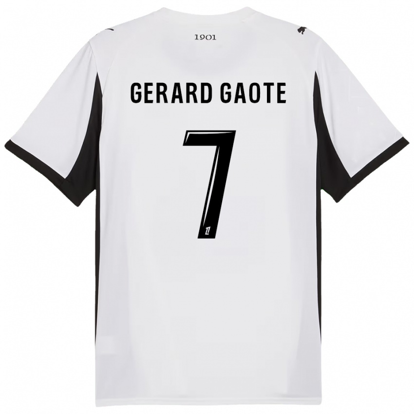 נשים Steven Gerard Gaote #7 לבן שחור הרחק ג'רזי 2025/26 חולצה קצרה