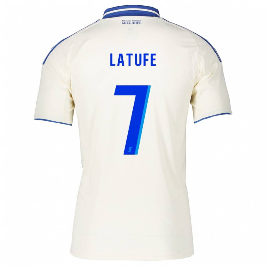 נשים Latufe Assoumani #7 שמפניה כחול הרחק ג'רזי 2025/26 חולצה קצרה