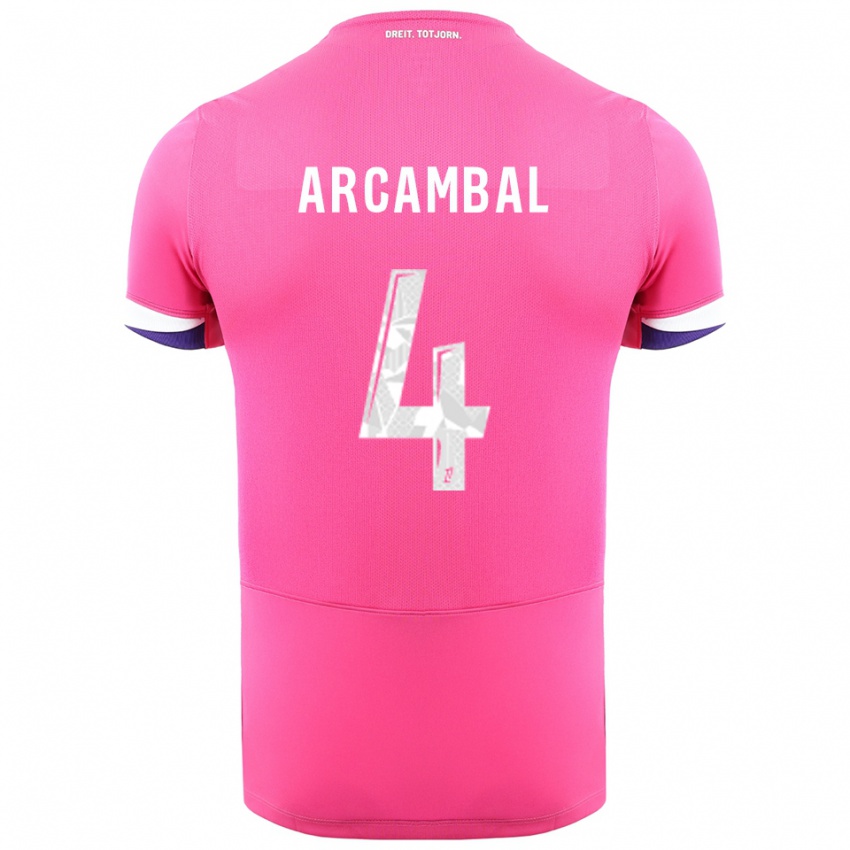 נשים אנאיס ארקמבאל #4 ורוד לבן הרחק ג'רזי 2025/26 חולצה קצרה