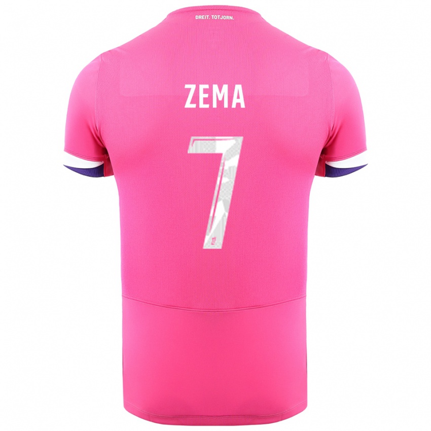 נשים Darris Zema #7 ורוד לבן הרחק ג'רזי 2025/26 חולצה קצרה