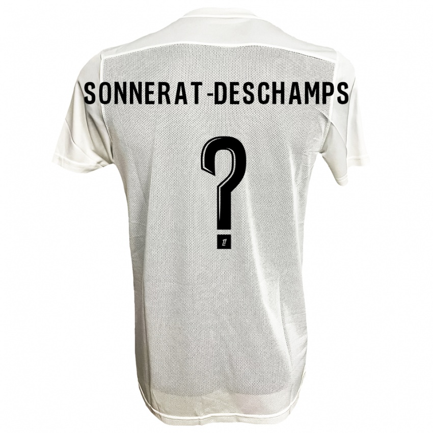 נשים Nattio Sonnerat-Deschamps #0 שחור לבן הרחק ג'רזי 2025/26 חולצה קצרה