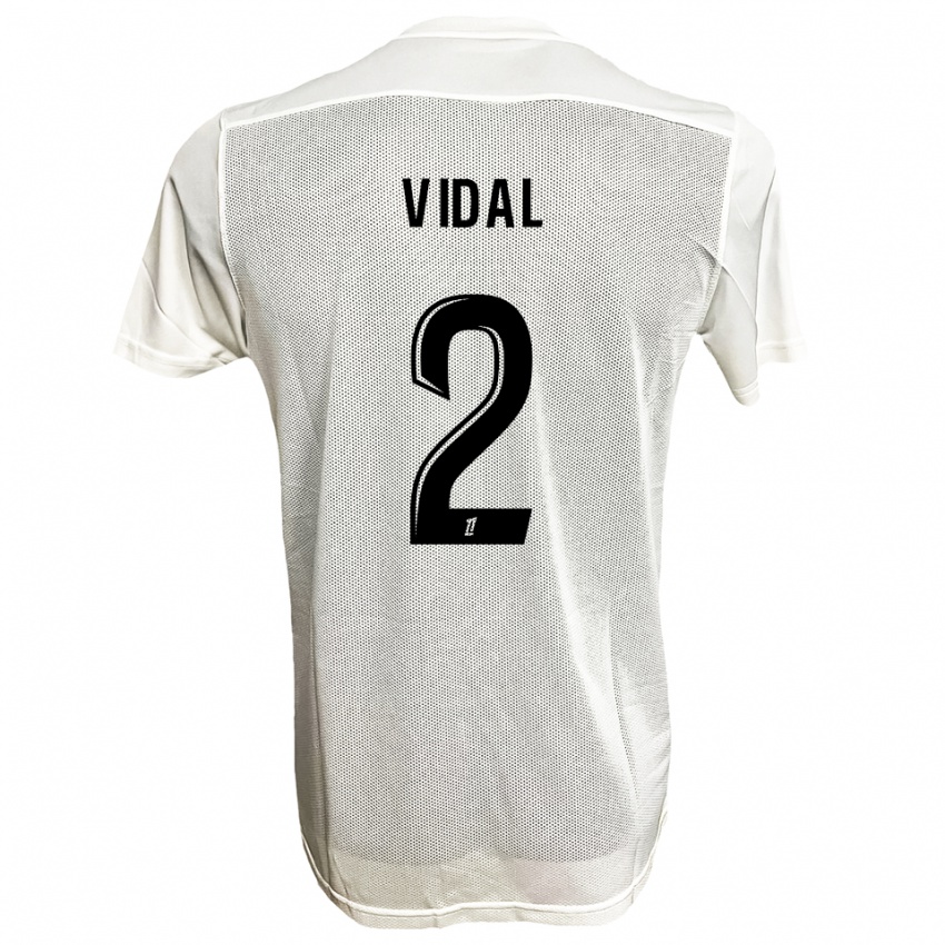 נשים Abdaiyaan Vidal #2 שחור לבן הרחק ג'רזי 2025/26 חולצה קצרה