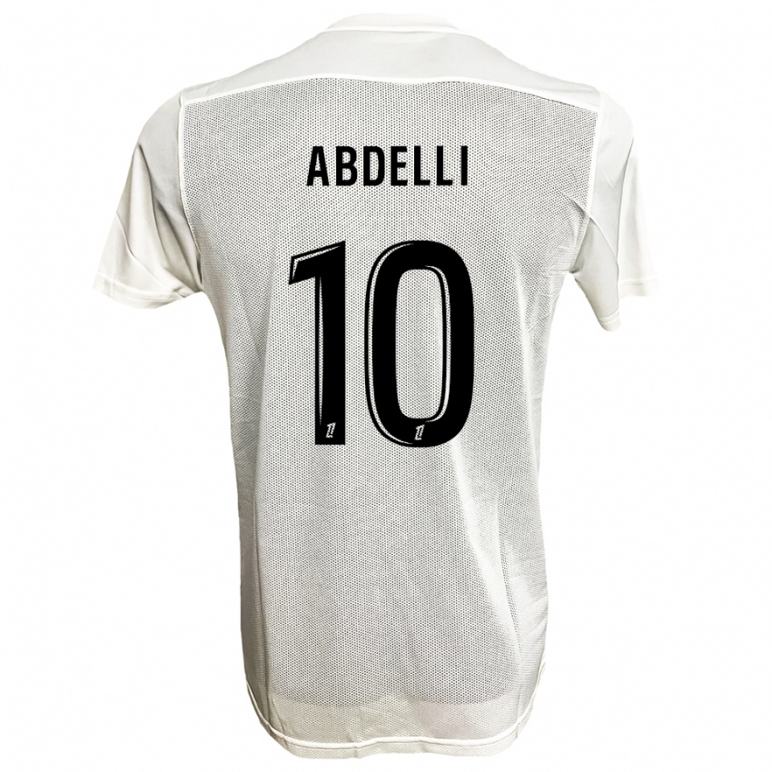 נשים חימד עבדלי #10 שחור לבן הרחק ג'רזי 2025/26 חולצה קצרה