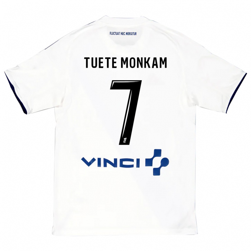 נשים Malcolm Tuete Monkam #7 לבן כחול הרחק ג'רזי 2025/26 חולצה קצרה