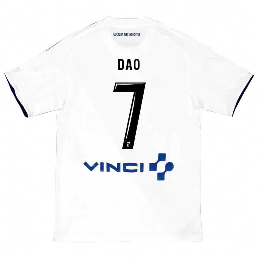 נשים Mohamed Dao #7 לבן כחול הרחק ג'רזי 2025/26 חולצה קצרה