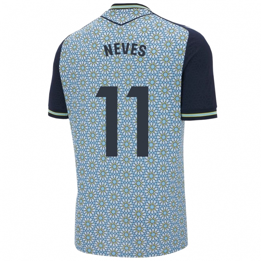 נשים Hugo Neves #11 כחול נייבי הרחק ג'רזי 2025/26 חולצה קצרה