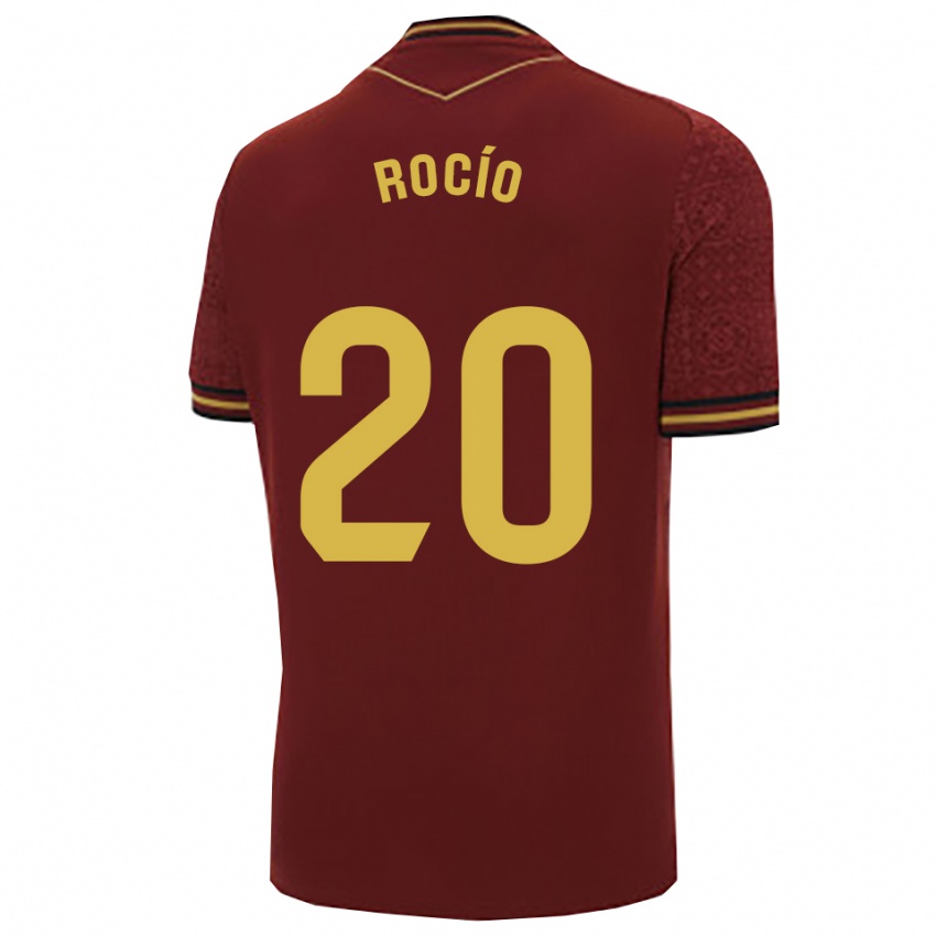 נשים Rocío Guerrero Macías #20 בורדו זהב הרחק ג'רזי 2025/26 חולצה קצרה