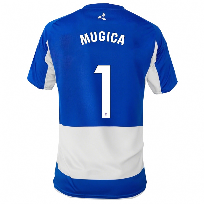 נשים חואן מוחיקה #1 כחול לבן הרחק ג'רזי 2025/26 חולצה קצרה