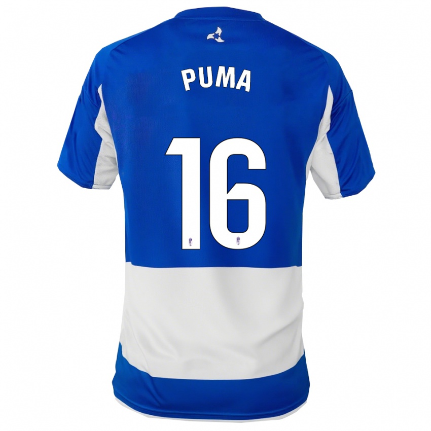 נשים Puma #16 כחול לבן הרחק ג'רזי 2025/26 חולצה קצרה
