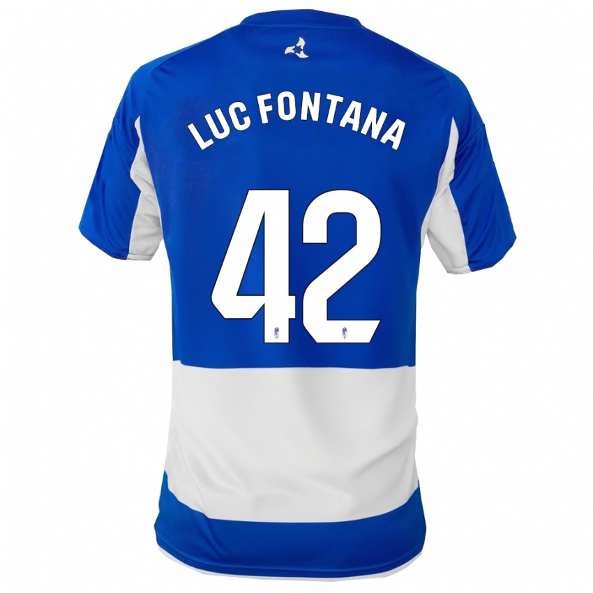 נשים ז׳ן לוק פונטנה #42 כחול לבן הרחק ג'רזי 2025/26 חולצה קצרה