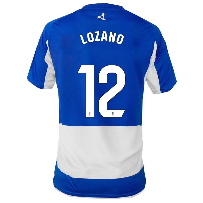 נשים Hugo Lozano #12 כחול לבן הרחק ג'רזי 2025/26 חולצה קצרה