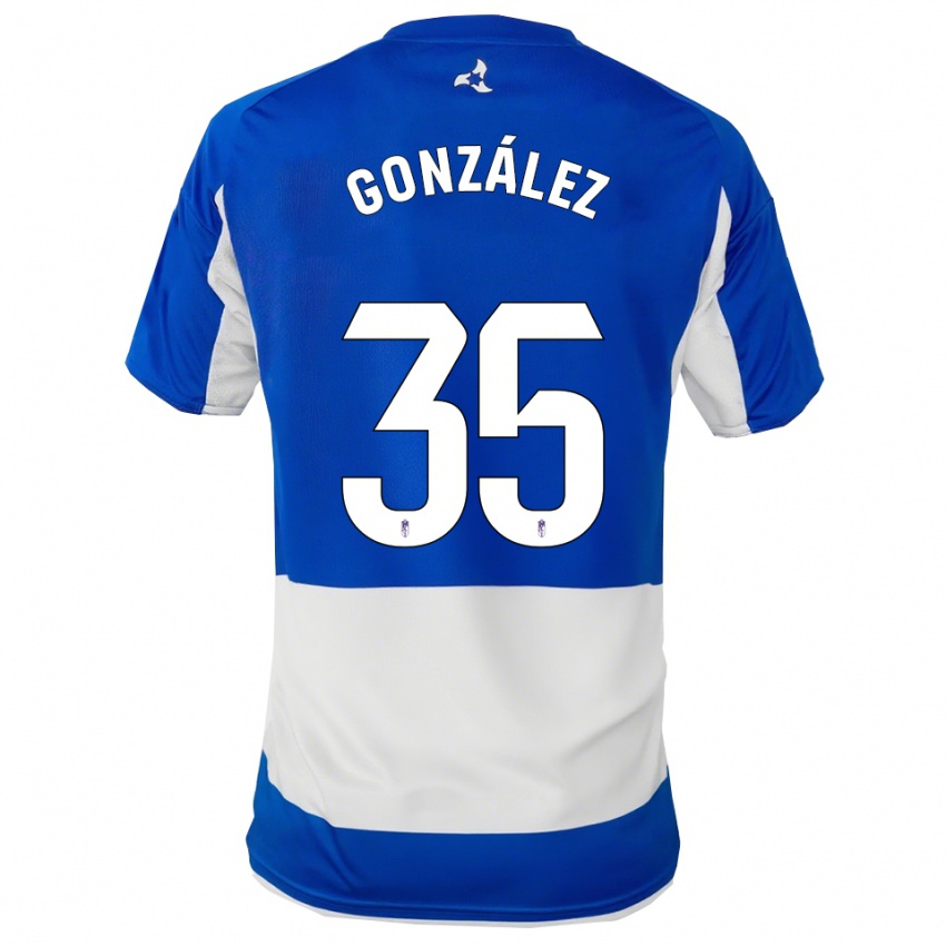 נשים Isra González #35 כחול לבן הרחק ג'רזי 2025/26 חולצה קצרה