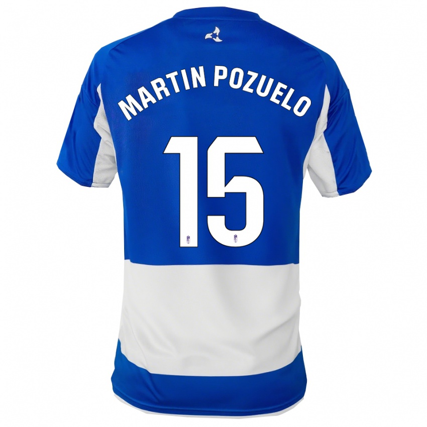 נשים Esther Martín-Pozuelo Aranda #15 כחול לבן הרחק ג'רזי 2025/26 חולצה קצרה