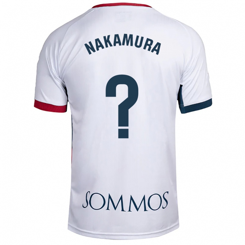 נשים טוגו נקמורה #0 לבן אדום הרחק ג'רזי 2025/26 חולצה קצרה